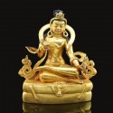 Hand Made  Copper Alloy Gold Gilded And  Face Painted 8.5" Guru Tilopa Statue 
