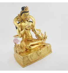 Hand carved Copper Alloy with 24 Karat Gold Gilded 12" Guru Tilopa Statue