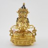 Hand Made 24 Karat Gold Gilded and Hand Painted Face 9" Vajradhara Dorje Chang Statue