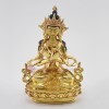 Hand Made Copper Alloy with 24 Karat Gold Gilded and Hand Painted Face 9" Vajradhara Dorje Chang Statue