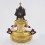 Hand Made Copper Alloy with 24 Karat Gold Gilded and Hand Painted Face 13.5" Vajradhara Dorje Chang Statue