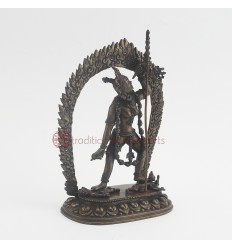 Hand Made  Oxidized Copper Alloy Gold Gilded 7.25" Vajrayogini Dakini Statue