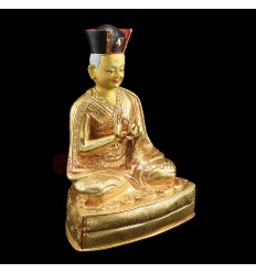 Hand Carved 10.5" The 1st Gyalwa Karmapa - Düsum Khyenpa Statue