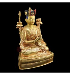 Hand Carved 11" The 5th Karmapa - Deshin Shekpa Statue