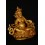 Hand Carved 9.25" Yellow Jambhala Copper Alloy Gold Gilded Antique Finish Statue From Patan, Nepal