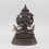 Hand Carved 9.5" Chenrezig / Four Armed Avalokiteshvara Oxidized Copper Alloy  Statue 