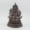 Hand Carved 9.5" Chenrezig / Four Armed Avalokiteshvara Oxidized Copper Alloy  Statue 