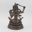 Hand Carved  9.5" Manjushri / Jambiyang  Oxidized Copper Alloy  Statue 