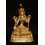 Fine Quality Hand Carved Gold Face Painted 13.5" Green Tara Copper Gold Gilded Statue From Patan, Nepal.