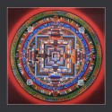 Kalchakra Mandala Thangka Scroll Painting From Patan, Nepal.