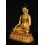 11.25" Shakyamuni Buddha Gold Gilded Face Painted Copper Statue From Patan, Nepal