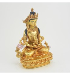 Hand Carved Gold Face Painted 10" Aparmita / Amitayus / Tsepame Statue