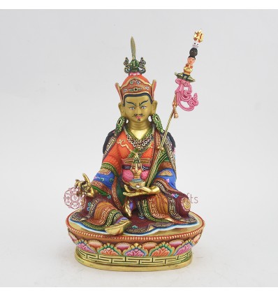 Hand Painted 9 inch_guru rinpoche / guru Rinpoche statue From Patann, Nepal.