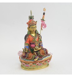 Hand Painted 9 inch_guru rinpoche / guru Rinpoche statue From Patann, Nepal.