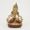 Fine Quality Hand Carved Partly Gold Face Painted 9" Vajrasattva Copper Gold Gilded Statue From Patan, Nepal