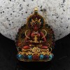 Hand Made Aparmita Tibetan Buddhist  Ghau Prayer Box Silver Pendant from Patan, Nepal