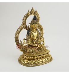 Hand Carved Copper Alloy with Gold Gilded Aparmita / Amitayus / Tsepame Statue