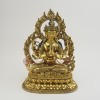 Hand Carved Copper Alloy with Gold Gilded 10.75" Chenrezig / Four Armed Avalokiteshvara Statue