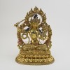 Hand Carved Copper Alloy with Gold Gilded 10.5" Manjushree / Jampelyang Statue