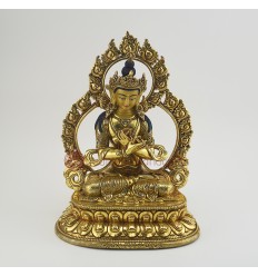 Hand Carved Copper Alloy with Gold Gilded 10.5" Vajradhara / Dorje Chang Statue