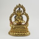 Hand Carved Copper Alloy with Gold Gilded 10.5" Vajradhara / Dorje Chang Statue