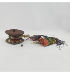 Hand Made 5" Damaru Buddhist Ritual Drum from, Nepal