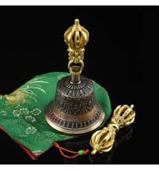 Tibetan Buddhist 7" Vajra & Bell Set