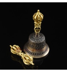 Tibetan Buddhist 7" Vajra & Bell Set