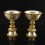 Fine Hand carvings Copper Alloy with Gold & Silver Plated 7.5" Butter Lamps Set