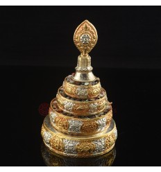 Hand Made  Copper Alloy Gold and Silver Plated 7.5" Mandala Set