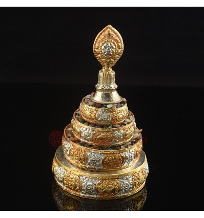 Hand Made  Copper Alloy Gold and Silver Plated 7.5" Mandala Set