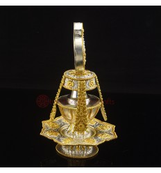 Hand Made 8.5" Tse Bhum / Chhegumba Copper Alloy with Gold & Silver Plated