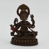 Machine Made Oxidized Copper Alloy 4" Four Armed Ganesha Statue