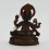 Machine Made Oxidized Copper Alloy 4" Four Armed Ganesha Statue