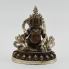 Machine Made Oxidized Copper with Silver Plated 5" Yellow Dzambhala Statue