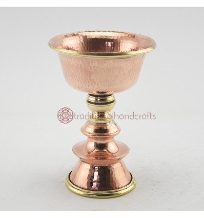 Hand Made Copper Alloy with Brass 4" Butter Lamp