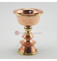 Hand Made Copper Alloy with Brass 3.5" Butter Lamp