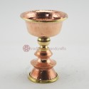 Hand Made Copper Alloy with Brass 3.5" Butter Lamp