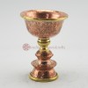 Hand carvings Copper Alloy with Brass 3.5" Butter Lamp