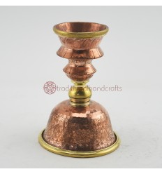 Hand carvings Copper Alloy with Brass 3.5" Butter Lamp