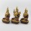  Hand Made Copper Alloy with Partly Gold Gilding 9.5" Guru Tsongkhapa Statues Set  Statues