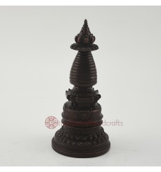 Good Quality 7.75" Stupa / Chaitya / Chorten Oxidized  Copper Alloy Patan, Nepal