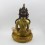Hand Made Copper Alloy with  24 Karat Gold Gilded 14" Crowned Ratnasambhava Buddha Statue