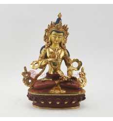 Hand Made Partly Gold Gilded 9” Vajrasattva / Dorjesempa Statue