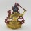 Hand Made Copper Alloy with Gold Gilded 9.5" Manjushri / Jambiyang Statue