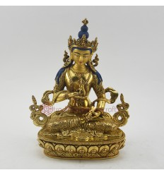 Hand Made Copper Alloy with Gold Gilded 9.5" Vajrasattva / Dorjesempa Statue