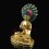 Hand Made Copper Alloy with Gold Gilded 9.25" Nagarjun Buddha Statue