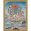 26.25" x 20.25" Green Tara/Dolma Tibetan Buddhist Thangka/Thanka Painting from Patan, Nepal