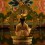 Machine Made Copper Alloy and Gold Plated 4.5" Guru Rinpoche Statue