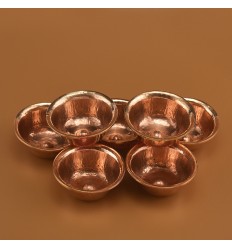 Hand Made Copper Alloy 2.5" Water Offering Bowls Set